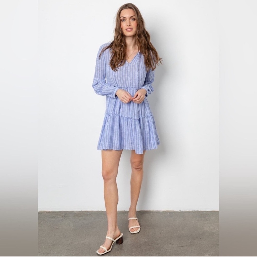 Rails Everly ludlow stripe tiered mini dress